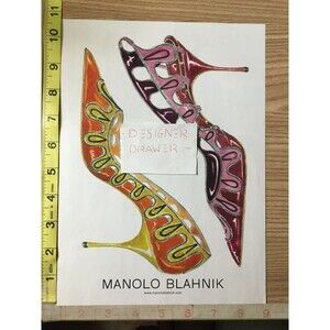 Manolo Blahnik Shoes Fashion 2 Scene Print Advertisement